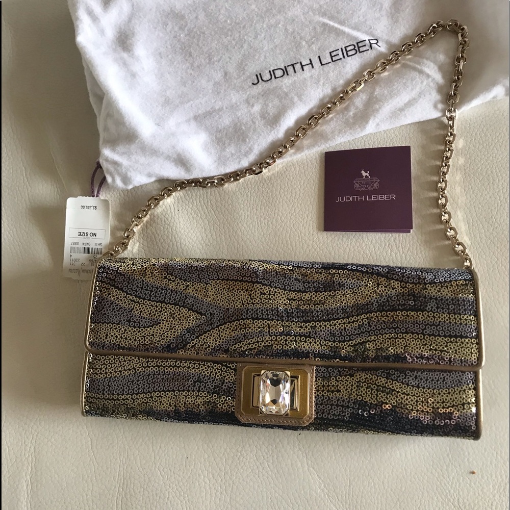 NWT Authentic JUDITH LEIBER ClutchBag 10 1/4”/4.5”
